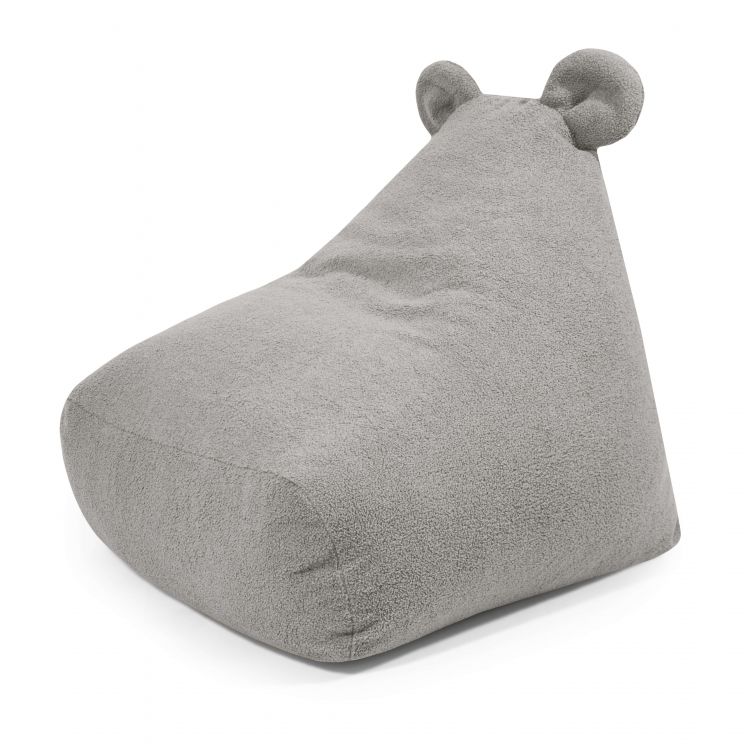 Porolono sėdmaišis Snug 80 Bear Teddy Baltai pilka