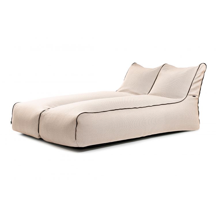 Ein Satz Sitzsäcke Set Sunbed Zip 2 Seater Capri Beige
