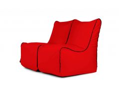 A set of bean bags Set Seat Zip 2 Seater Colorin Red