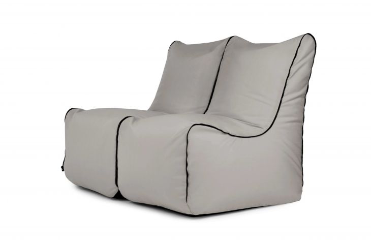 Sėdmaišių komplektas Set Seat Zip 2 Seater Colorin Baltai pilka