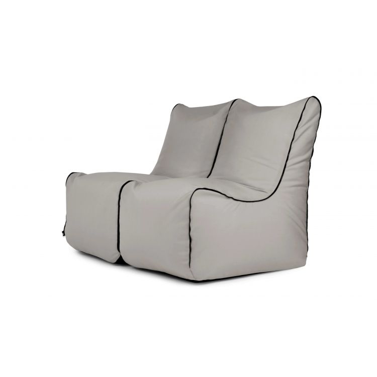 Sėdmaišių komplektas Set Seat Zip 2 Seater Colorin Baltai pilka
