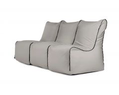 A set of bean bags Set Seat Zip 3 Seater Colorin White Grey
