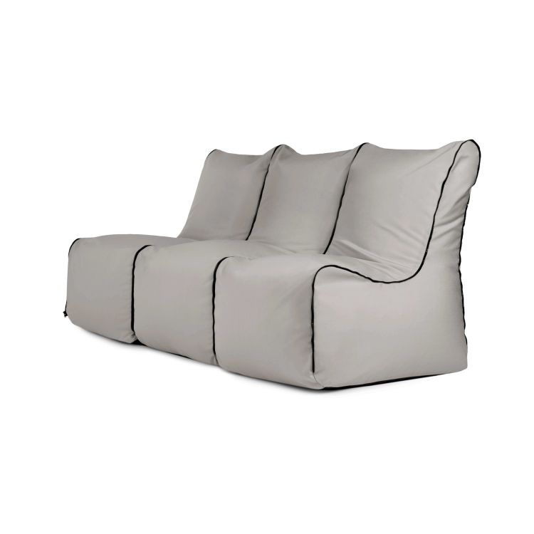 Sėdmaišių komplektas Set Seat Zip 3 Seater Colorin Baltai pilka