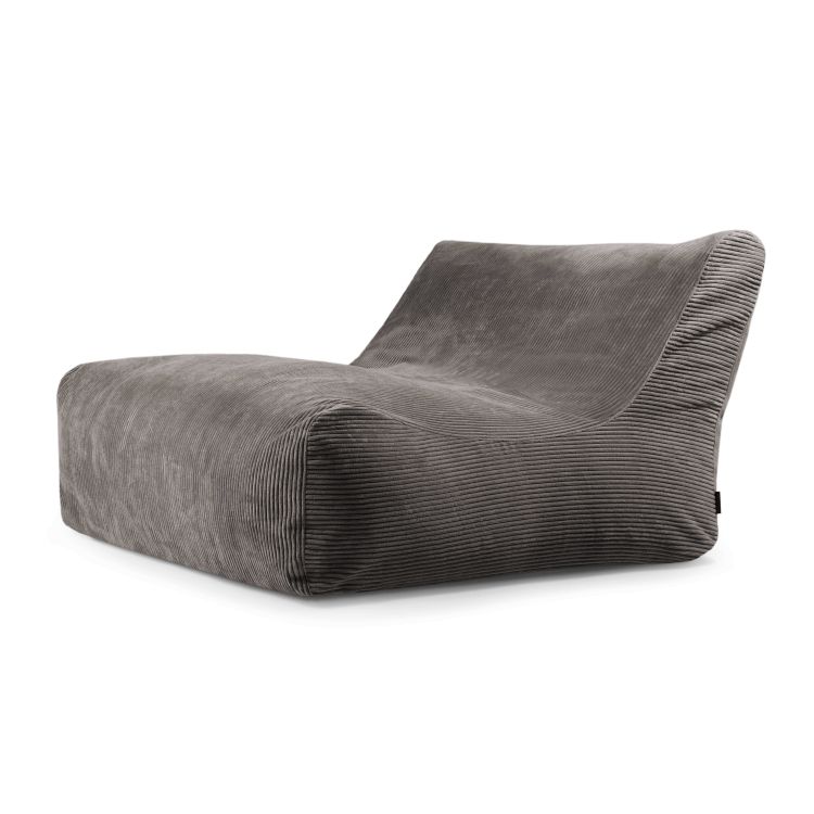 Sitzsack Bezug Sofa Lounge Waves Dunkelgrau
