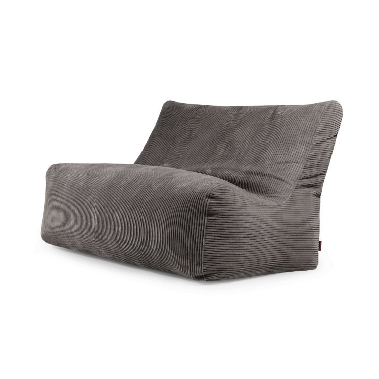 Sitzsack Bezug Sofa Seat Waves Dunkelgrau