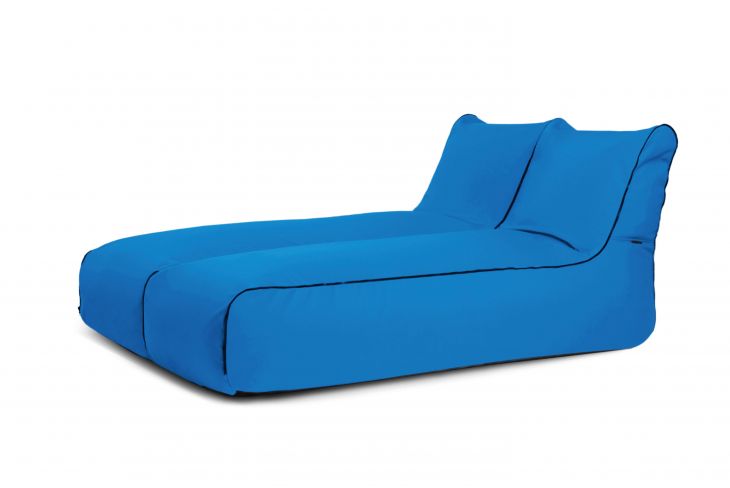 Ein Satz Sitzsäcke Set Sunbed Zip 2 Seater Colorin Azurblau