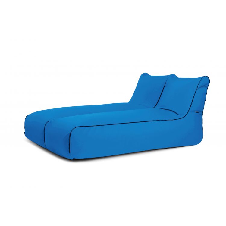A set of bean bags Set Sunbed Zip 2 Seater Colorin Azure