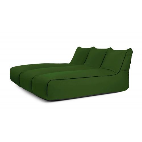 A set of bean bags Set Sunbed Zip 2 Seater  Colorin Green