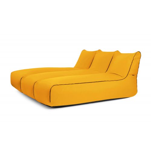 A set of bean bags Set Sunbed Zip 2 Seater  Colorin Yellow