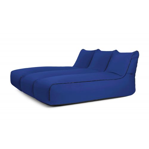 A set of bean bags Set Sunbed Zip 2 Seater  Colorin Blue
