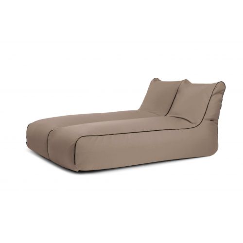 A set of bean bags Set Sunbed Zip 2 Seater  Colorin Taupe