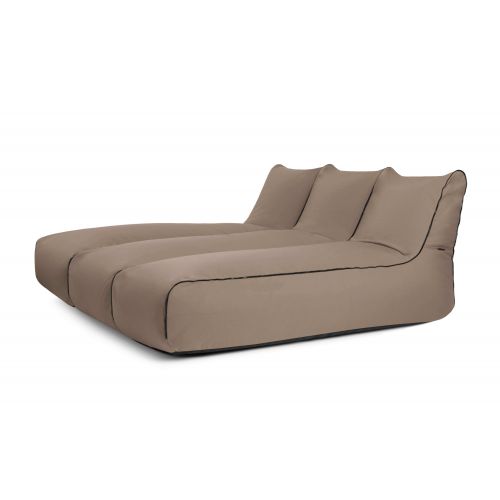 A set of bean bags Set Sunbed Zip 2 Seater  Colorin Taupe