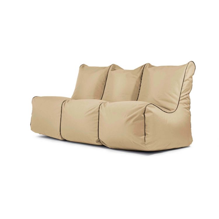 A set of bean bags Set Seat Zip 3 Seater OX Beige