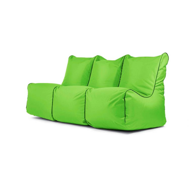 Ein Satz Sitzsäcke Set Seat Zip 3 Seater OX Apfelgrün