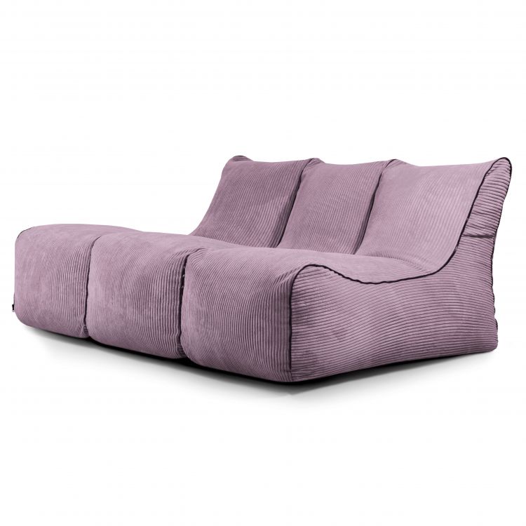 Sėdmaišių komplektas Set Lounge Zip 3 Seater Waves Alyvinė
