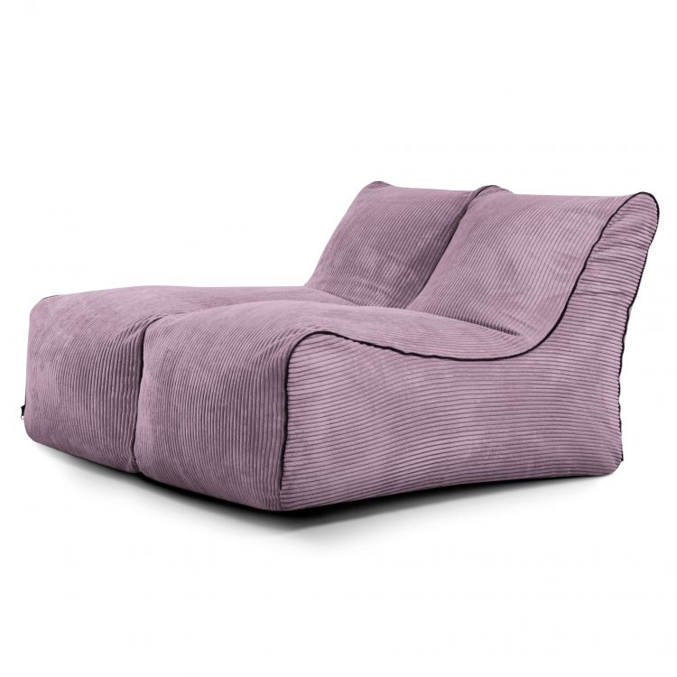 Sėdmaišių komplektas Set Lounge Zip 2 Seater Waves Alyvinė