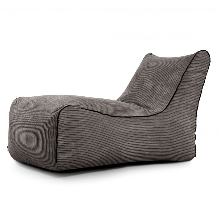 Sitzsack Lounge Zip Waves Dunkelgrau