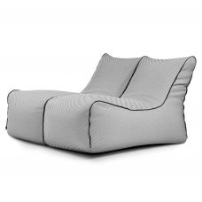 Ein Satz Sitzsäcke Set Lounge Zip 2 Seater Capri Grau