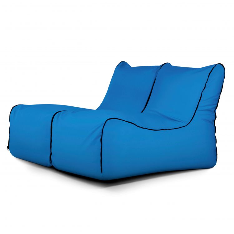 A set of bean bags Set Lounge Zip 2 Seater Colorin Azure