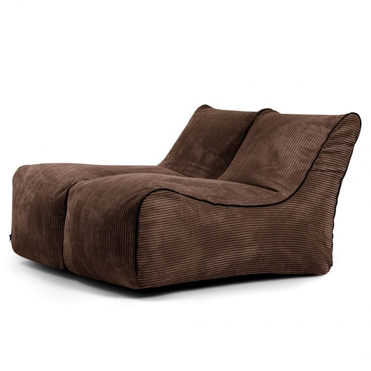 Säkkituolit Set Lounge Zip 2 Seater Waves Chocolate