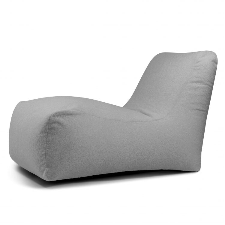 Sėdmaišio užvalkalas Lounge Teddy Baltai pilka
