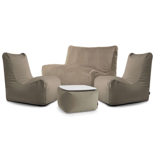 A set of bean bags Happy  Barcelona Taupe