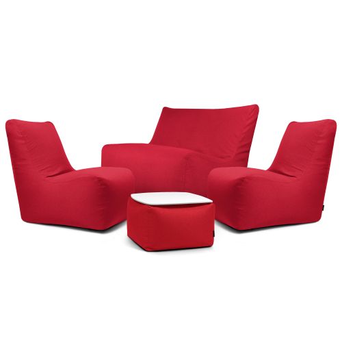 A set of bean bags Happy  Nordic Red