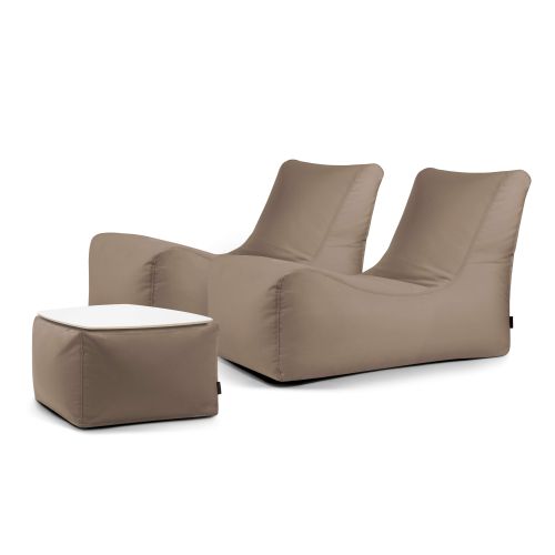 A set of bean bags Restful  Colorin Taupe