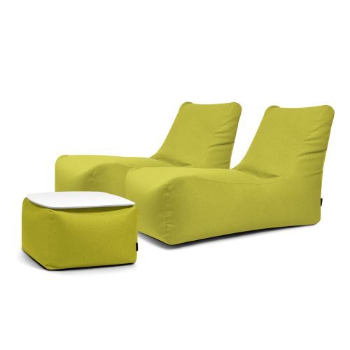 A set of bean bags Restful  Nordic Lime