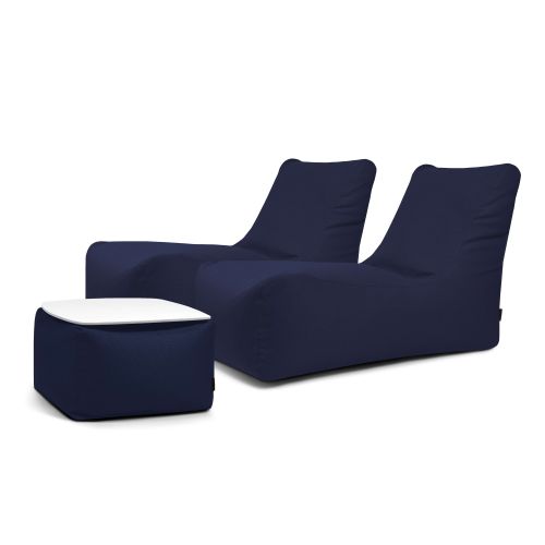 A set of bean bags Restful  Nordic Navy