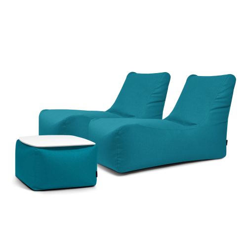 A set of bean bags Restful  Nordic Turquoise