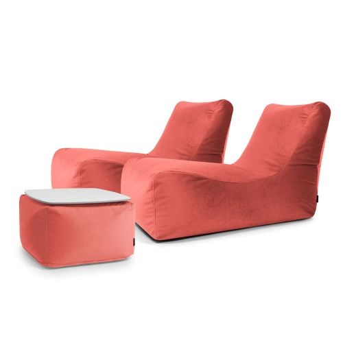 A set of bean bags Restful  Barcelona Coral