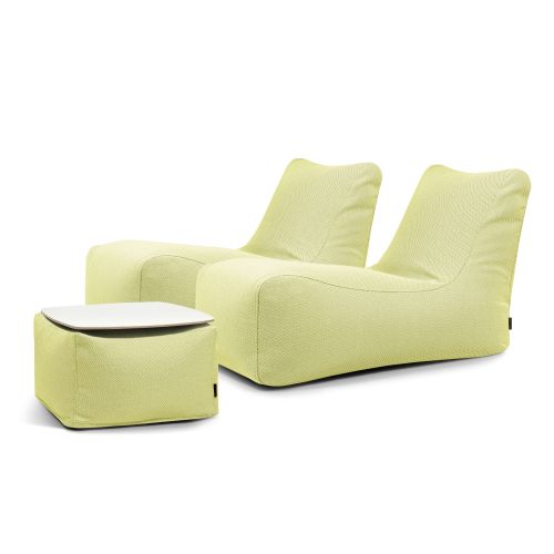 A set of bean bags Restful  Canaria Lime
