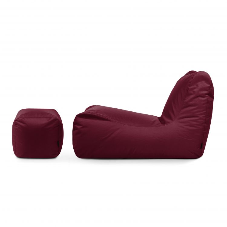 Sėdmaišių komplektas Lounge+ OX Burgundiška raudona