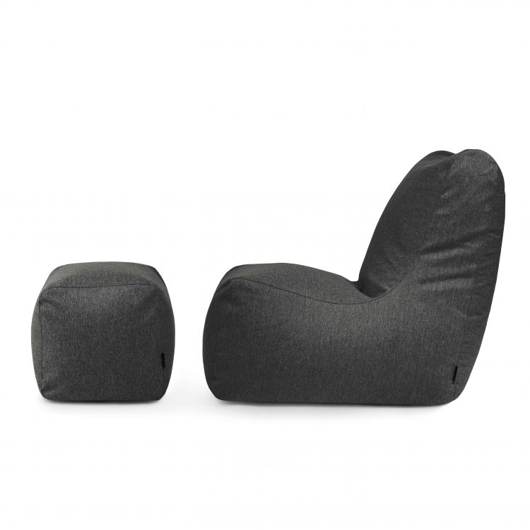 Ein Satz Sitzsäcke Seat+ Home Dunkelgrau