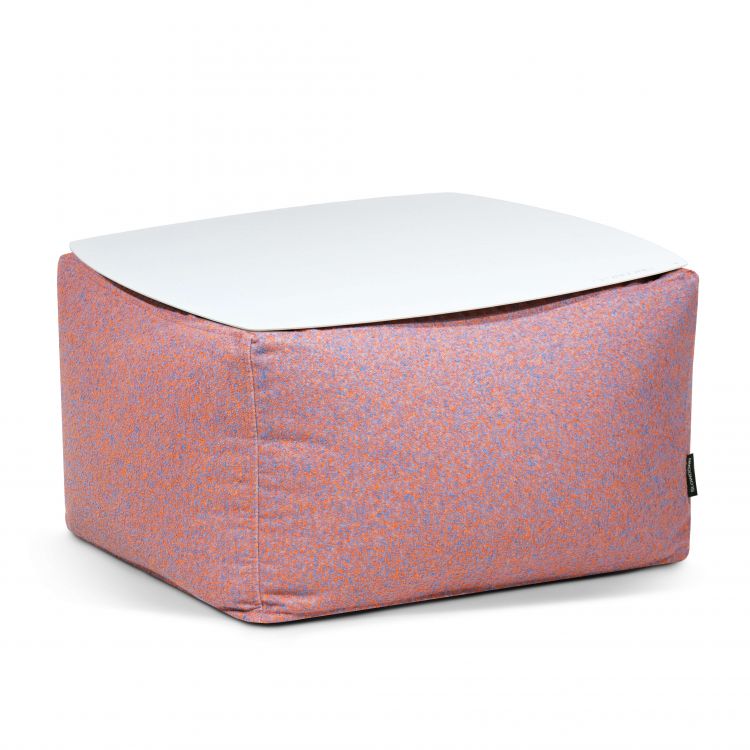 Staliukas Soft Table 60 Metal White Breeze Mėlyna, oranžinė