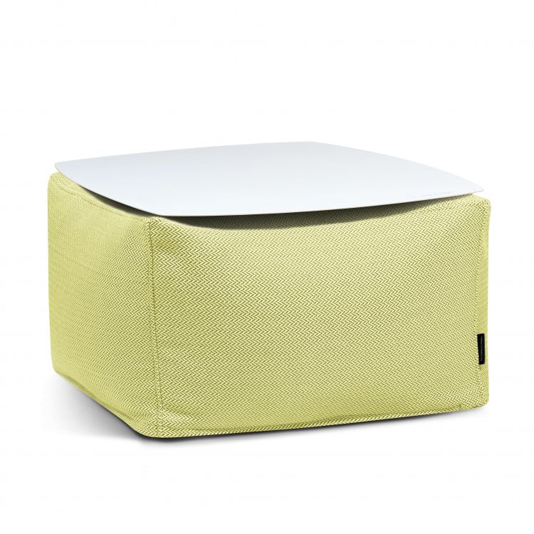 Staliukas Soft Table 60 Metal White Canaria Laimo žalia