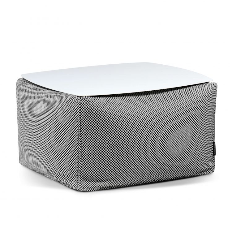 Staliukas Soft Table 60 Metal White Capri Juoda