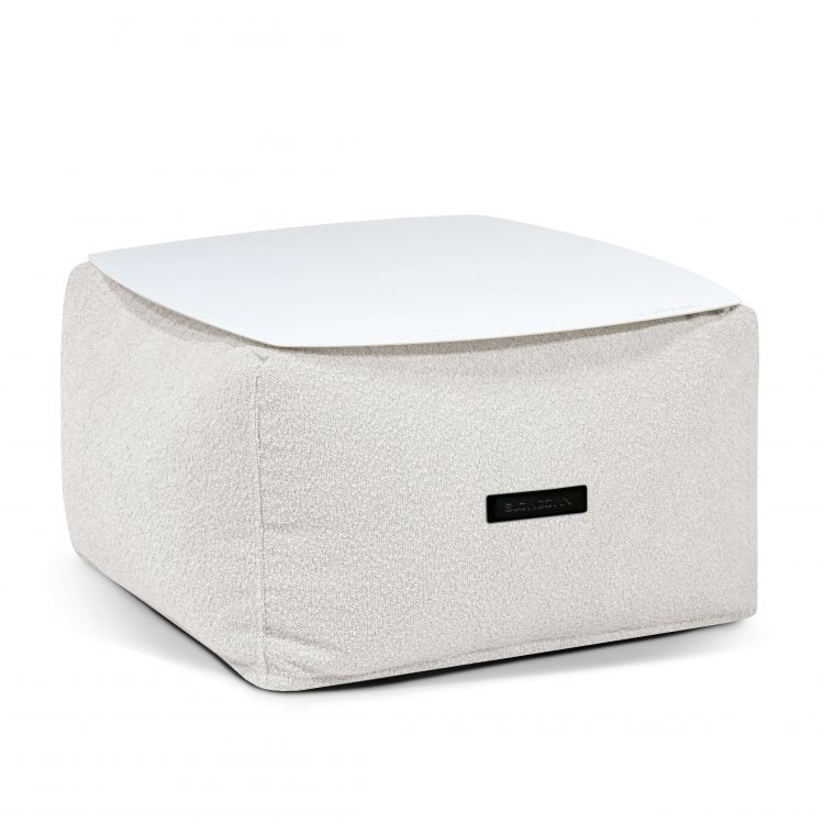 Staliukas Soft Table 60 Metal White Madu Balta
