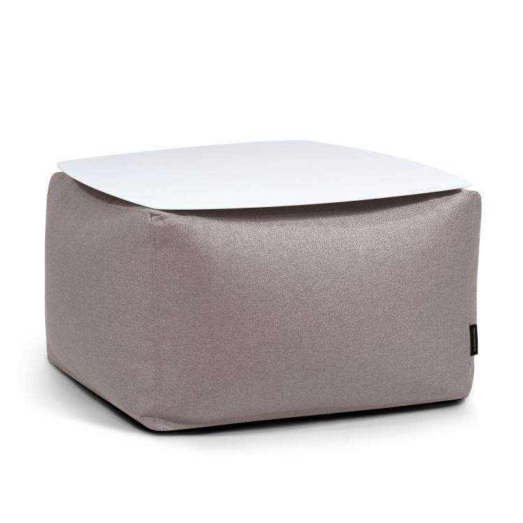 Staliukas Soft Table 60 Metal White Nordic Betono