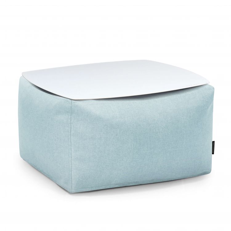 Galdiņš Soft Table 60 Metal White Riviera Aquamarine