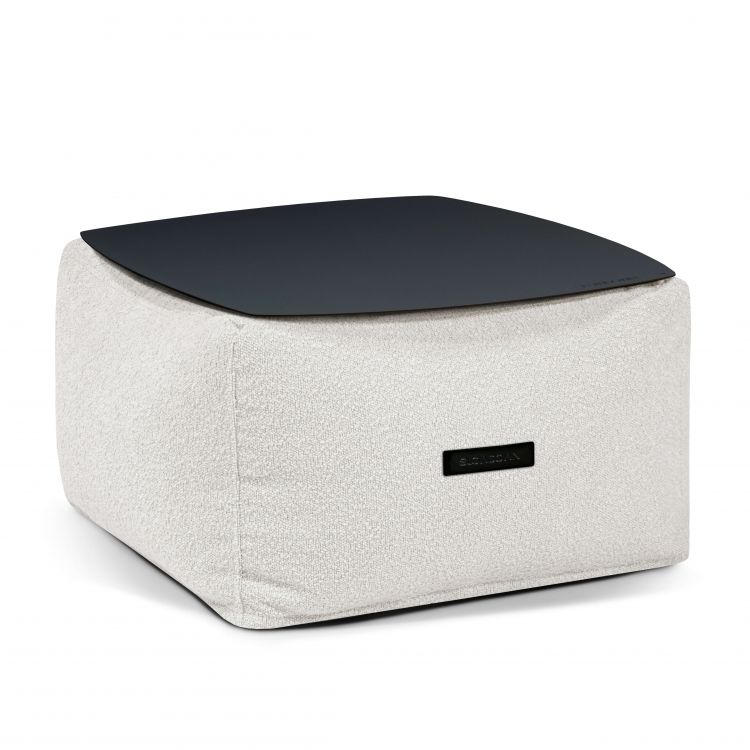 Staliukas Soft Table 60 Metal Black Madu Balta