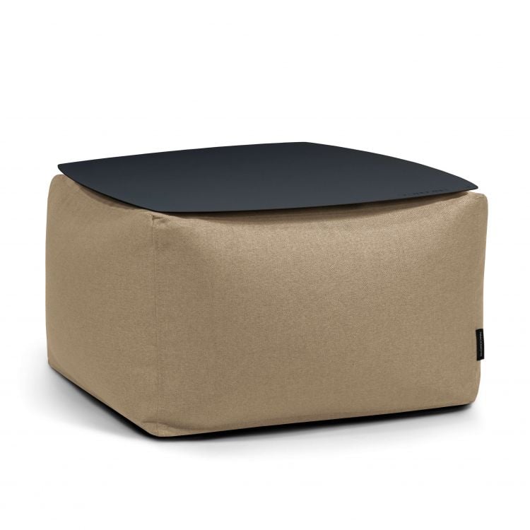 Galdiņš Soft Table 60 Metal Black Nordic Beige