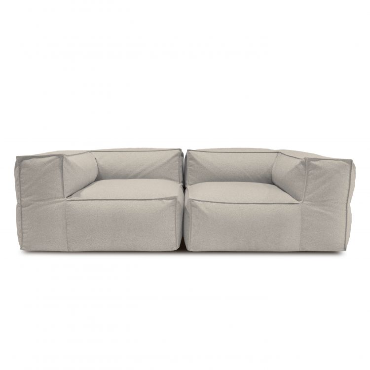 Ein Satz Sitzsäcke Sofa Mass 2 seater Breeze Hellgrau