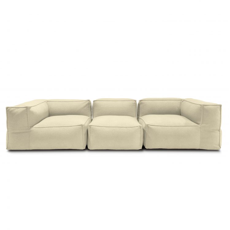 Ein Satz Sitzsäcke Sofa Mass 3 seater Teddy Creme