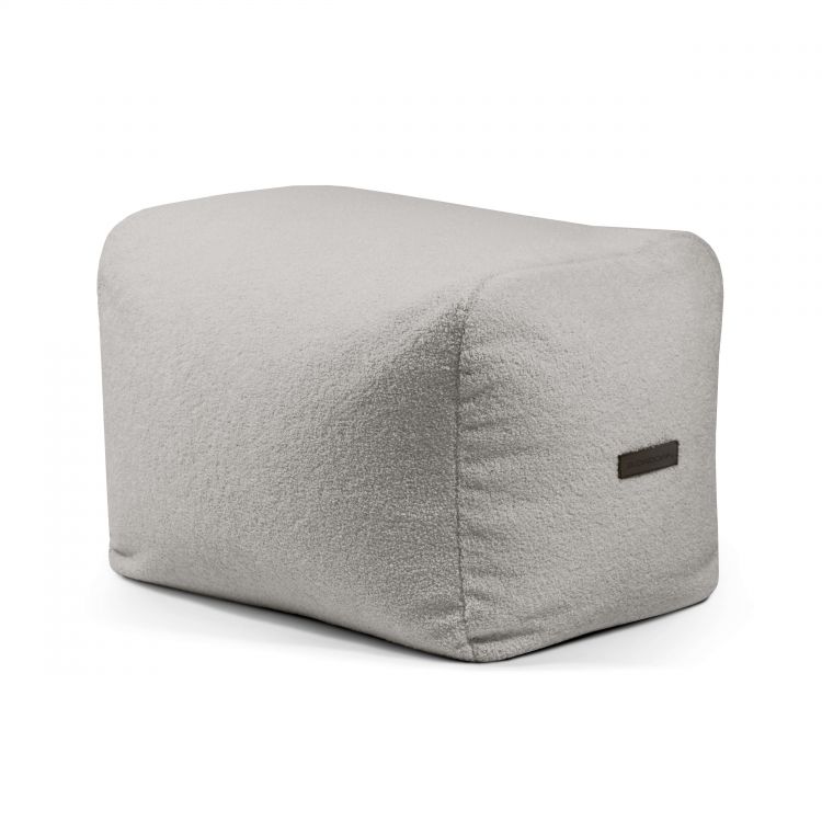 Pufas Plus 70 Teddy Baltai pilka