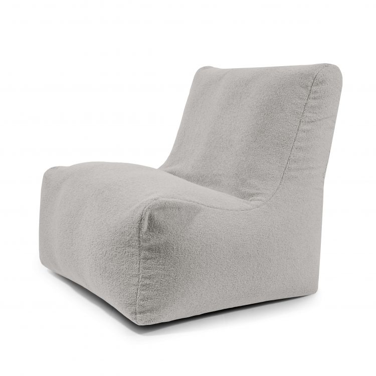 Sėdmaišis Seat 100 Teddy Baltai pilka