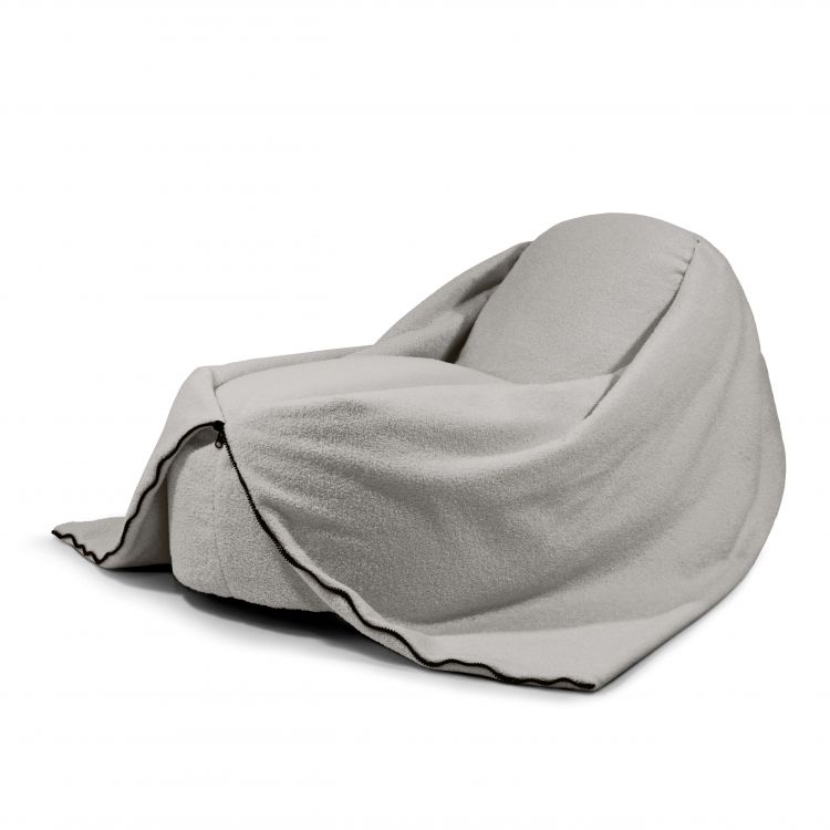 Sėdmaišis Cocoon 100 Teddy Baltai pilka
