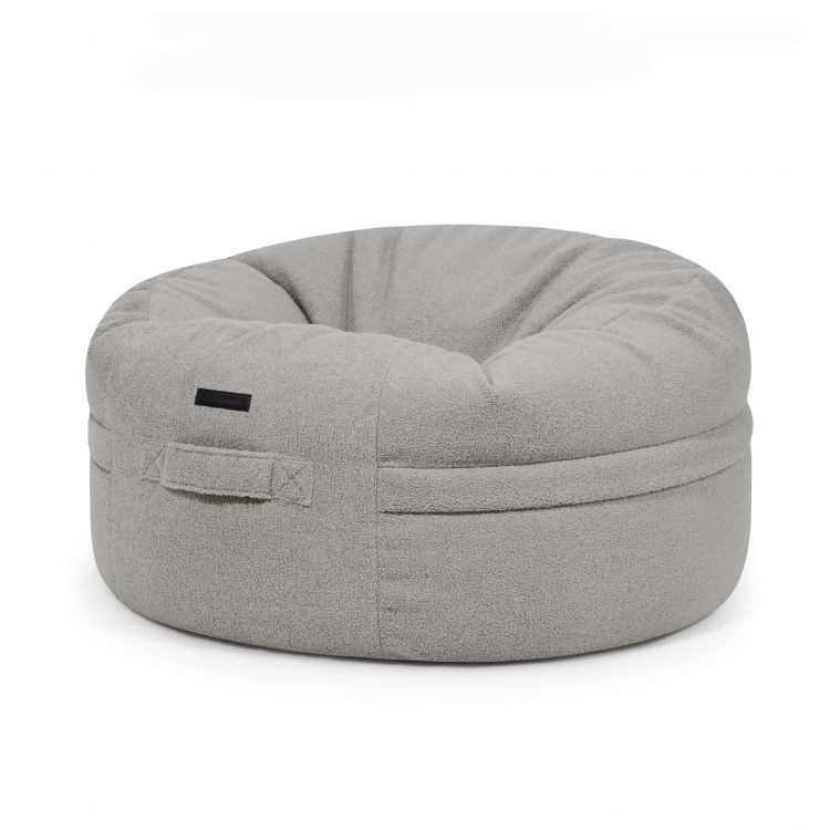 Sėdmaišis Roll 105 Teddy Baltai pilka