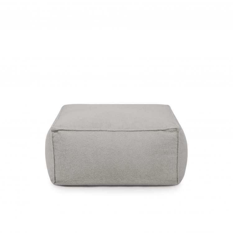 Pufas Mass Pouf 90 Teddy Baltai pilka